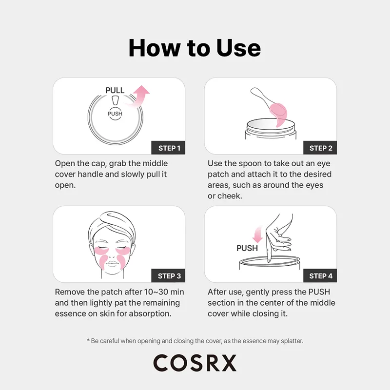 Les COSRX The Peptide Collagen Hydrogel Eye Patch hydratent, raffermissent et réduisent les poches grâce aux peptides et au collagène. Commandez au meilleur prix en Algérie, produits coréens originaux.