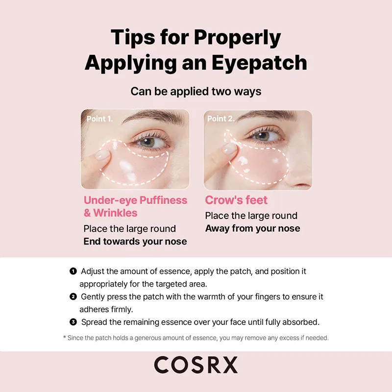 Les COSRX The Peptide Collagen Hydrogel Eye Patch hydratent, raffermissent et réduisent les poches grâce aux peptides et au collagène. Commandez au meilleur prix en Algérie, produits coréens originaux.
