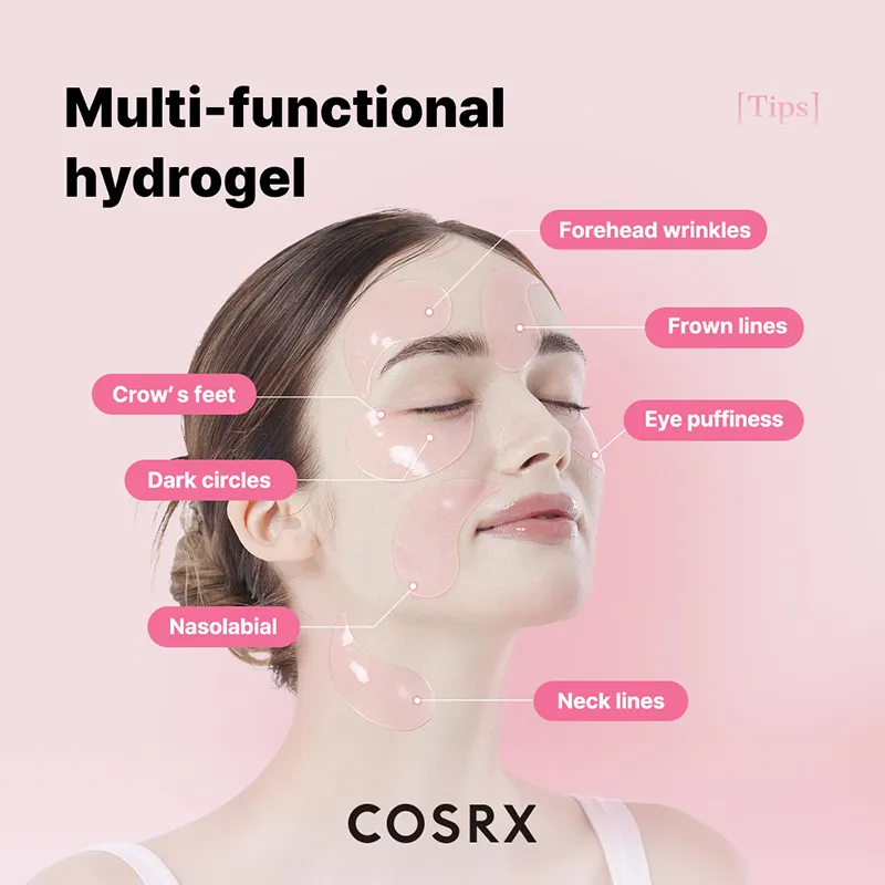 Les COSRX The Peptide Collagen Hydrogel Eye Patch hydratent, raffermissent et réduisent les poches grâce aux peptides et au collagène. Commandez au meilleur prix en Algérie, produits coréens originaux.