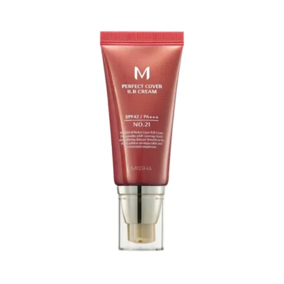 La MISSHA M Perfect Cover BB Cream SPF42 offre une couvrance naturelle, hydrate la peau et protège des UV. Commandez maintenant au meilleur prix en Algérie, produits coréens originaux.