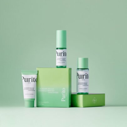 Le Purito Wonder Releaf Centella Mini Kit apaise la peau sensible, réduit les rougeurs et renforce la barrière cutanée. Commandez au meilleur prix en Algérie, produits coréens originaux.
