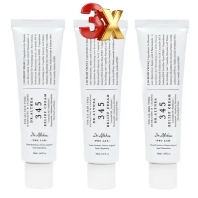 Crème apaisante Dr. Althea 345 Relief Cream pour peaux sensibles et à tendance acnéique. Formule enrichie en niacinamide, céramides et extraits végétaux pour calmer les rougeurs, hydrater et renforcer la barrière cutanée. Idéale pour les marques post-acné et les irritations. Prix Algérie, commandez maintenant au meilleur prix des produits coréens originaux.