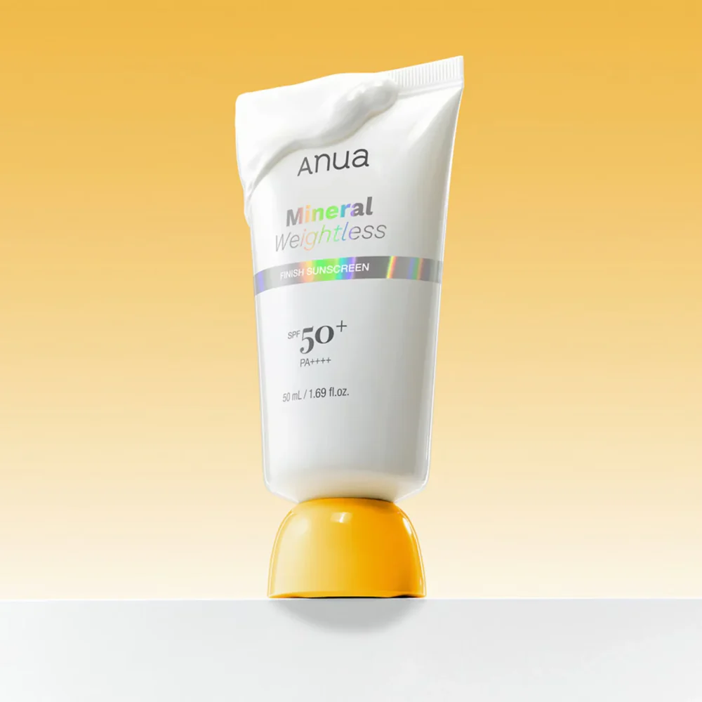 Anua Mineral Weightless Finish Sunscreen SPF50+ PA++++ | واقي شمس فيزيائي خفيف بلمسة طبيعية - الصورة 5