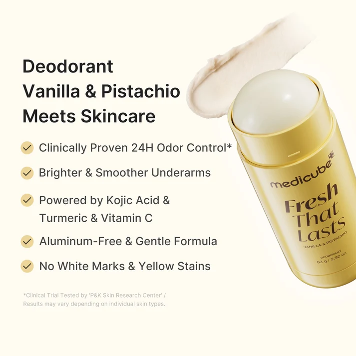 Medicube - Kojic Acid Brightening Deodorant (Vanilla & Pistachio) | مزيل عرق لتفتيح منطقة الإبطين برائحة الفانيلا والفستق - الصورة 3