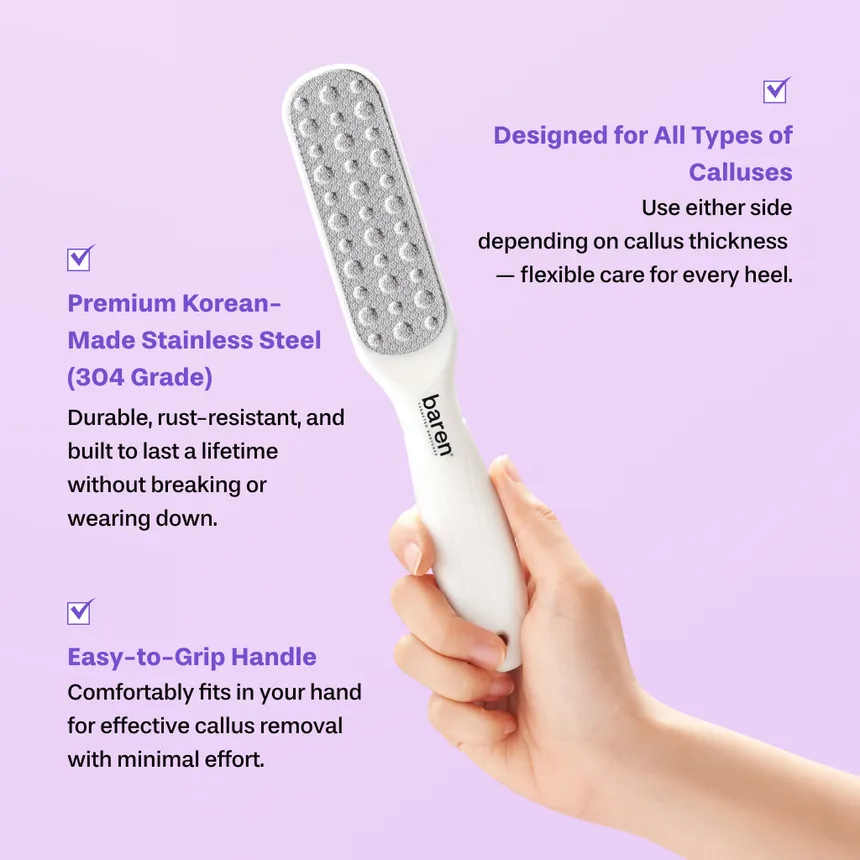 Baren - Foot Callus Eraser Home Set | مجموعة إزالة وتنعيم الكالو والجلد الميت من القدمين في المنزل - الصورة 12