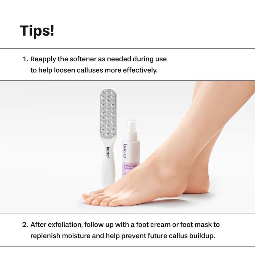 Baren - Foot Callus Eraser Home Set | مجموعة إزالة وتنعيم الكالو والجلد الميت من القدمين في المنزل - الصورة 14